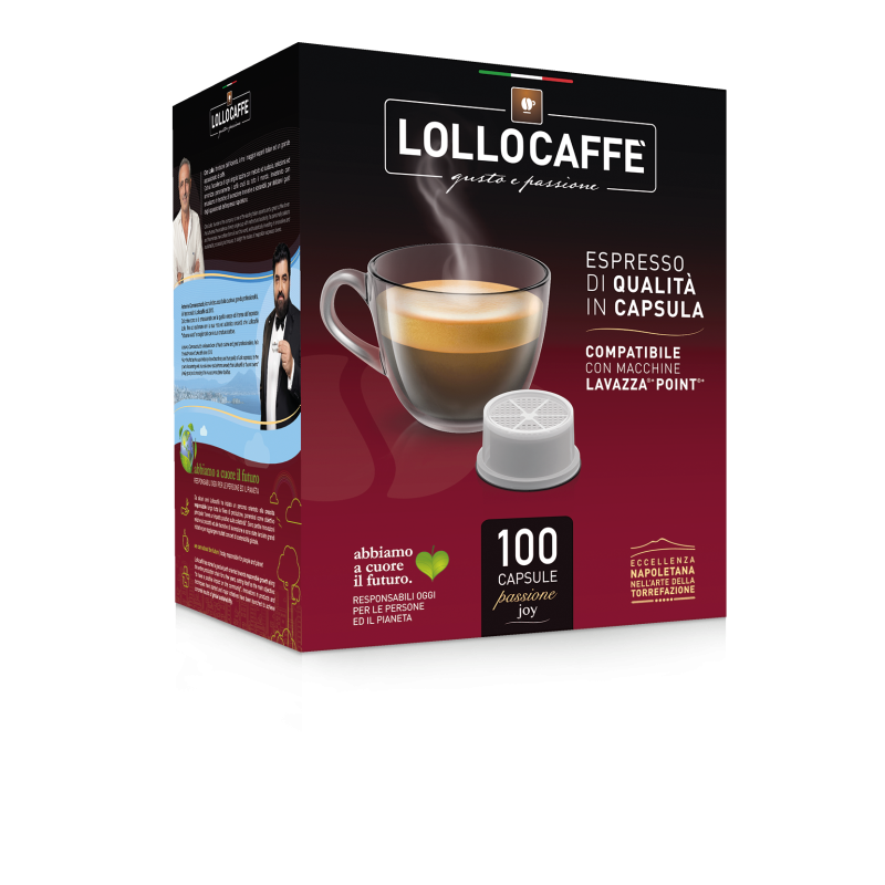 100 Capsule Miscela Dek Lollo Caffè compatibili espresso Point