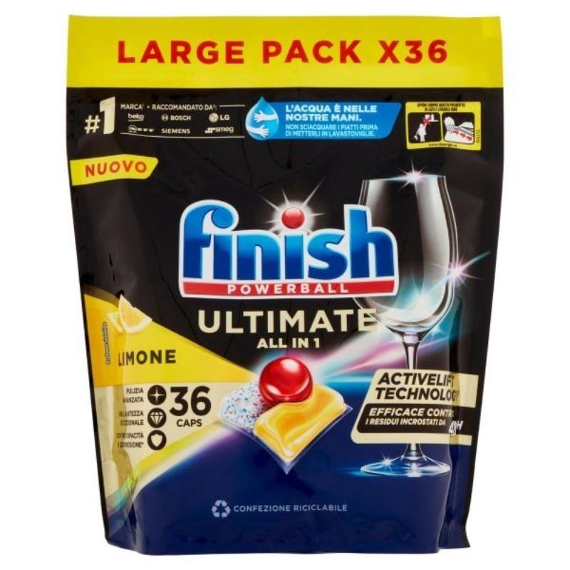 Finish Ultimate All In One Lemon Pastiglie Lavastoviglie 36 Lavaggi