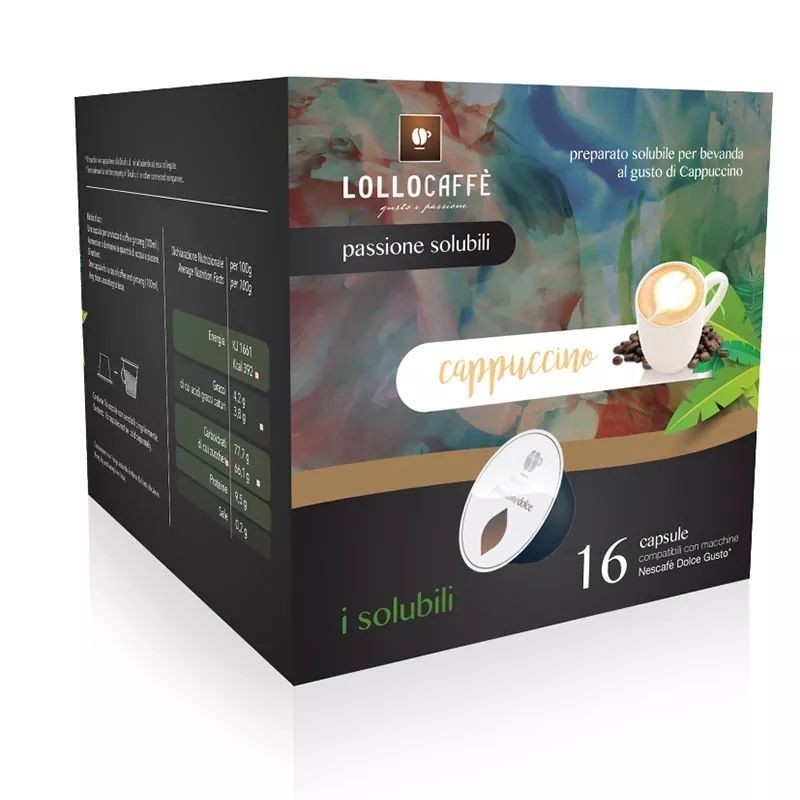 64 Capsule Cappuccino Lollo Compatibil Nestlè Dolce Gusto