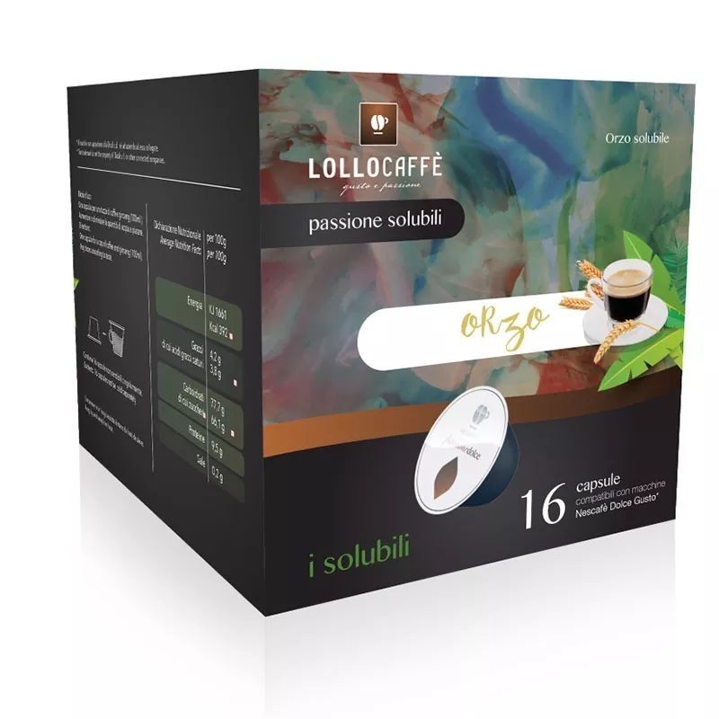 64 Capsule Caffè D'Orzo Lollo Caffè Compatibili Dolce Gusto