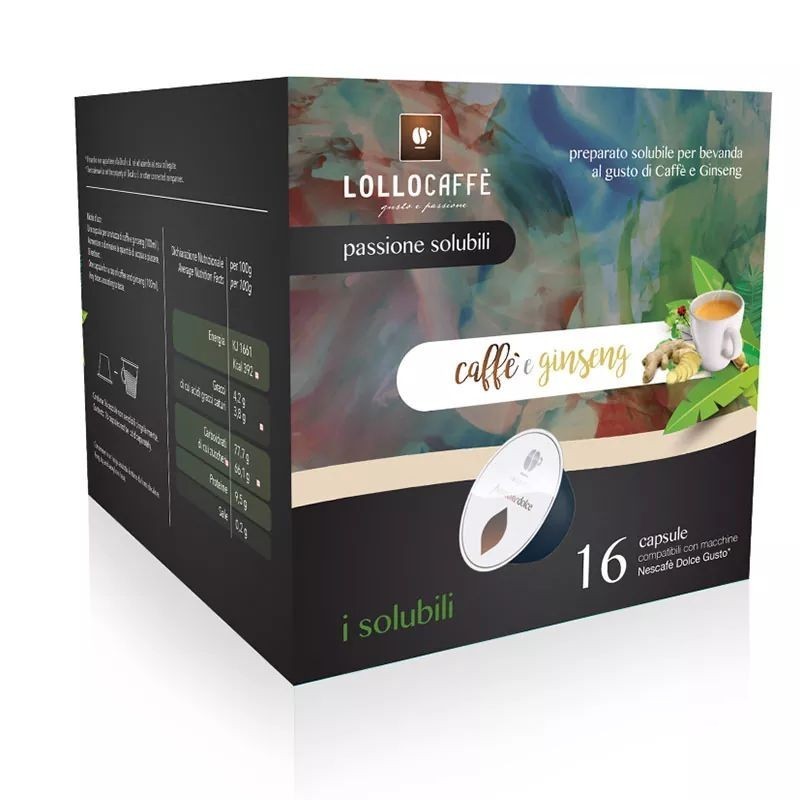 64 Capsule Caffè e Ginseng Lollo compatibili Nescafè Dolce Gusto