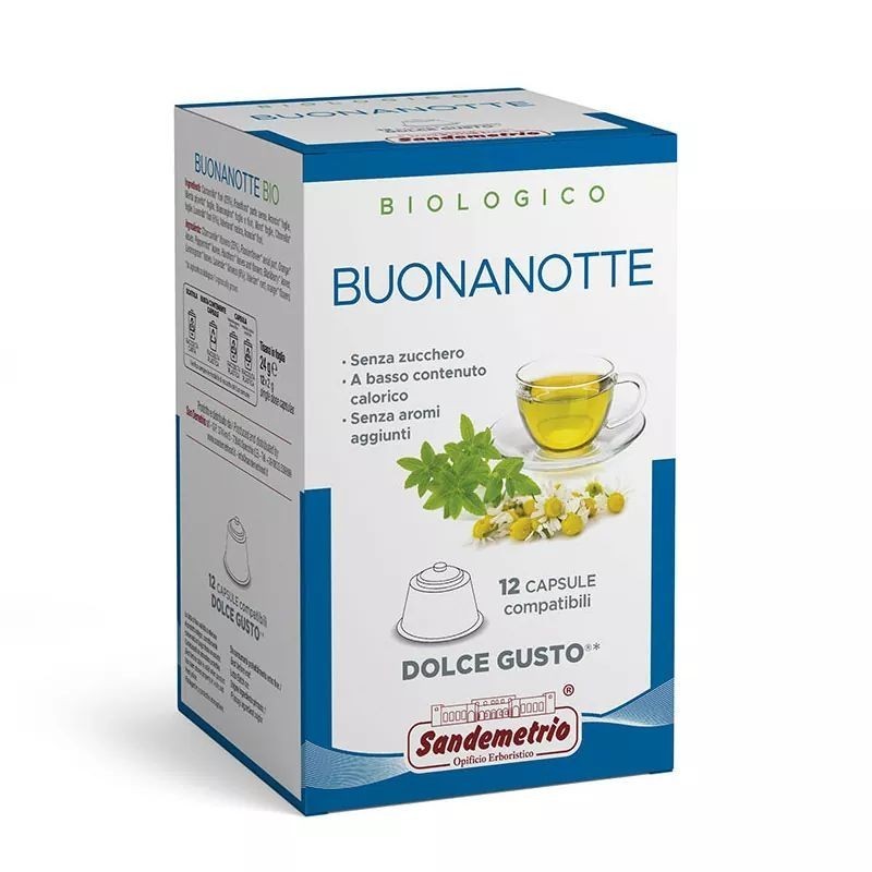 12 Capsule Tisana Buonanotte Sandemetrio Bio compatibili Dolce Gusto
