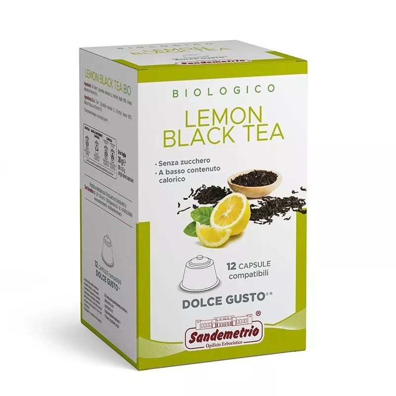 12 Capsule Lemon Black Tea Sandemetrio Bio compatibili Dolce Guste