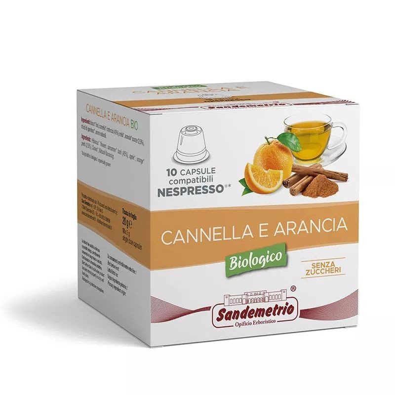 10 Capsule Cannella e Arancia Sandemetrio compatibili Nespresso