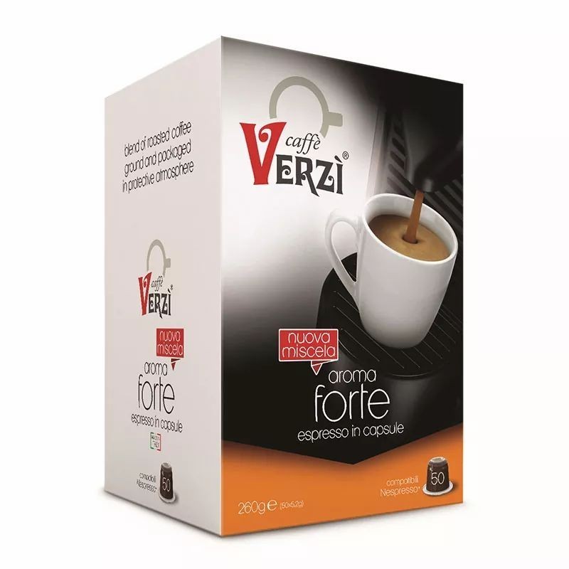 50 Capsule Miscela Forte Verzì Caffè compatibili Nespresso