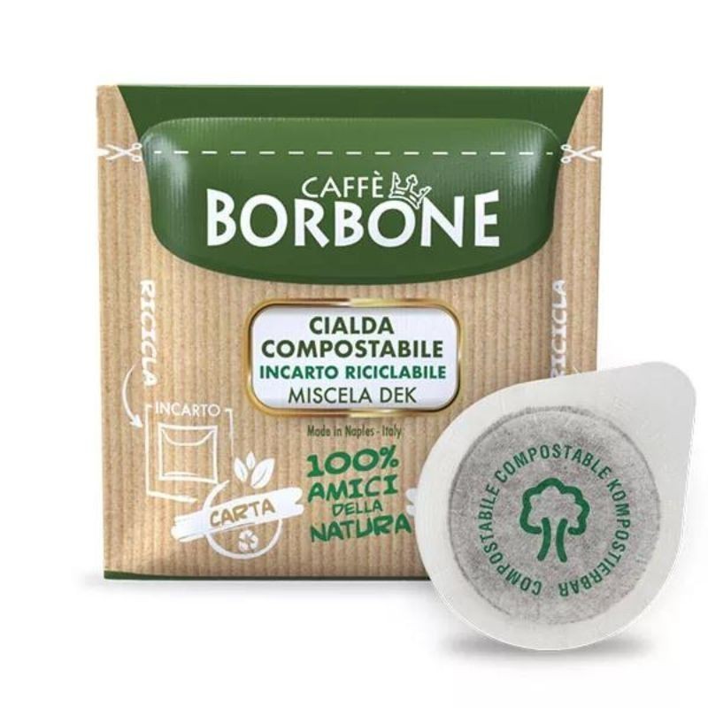 50 Cialde Miscela Decaffeinato Borbone Caffè ESE in carta 44mm