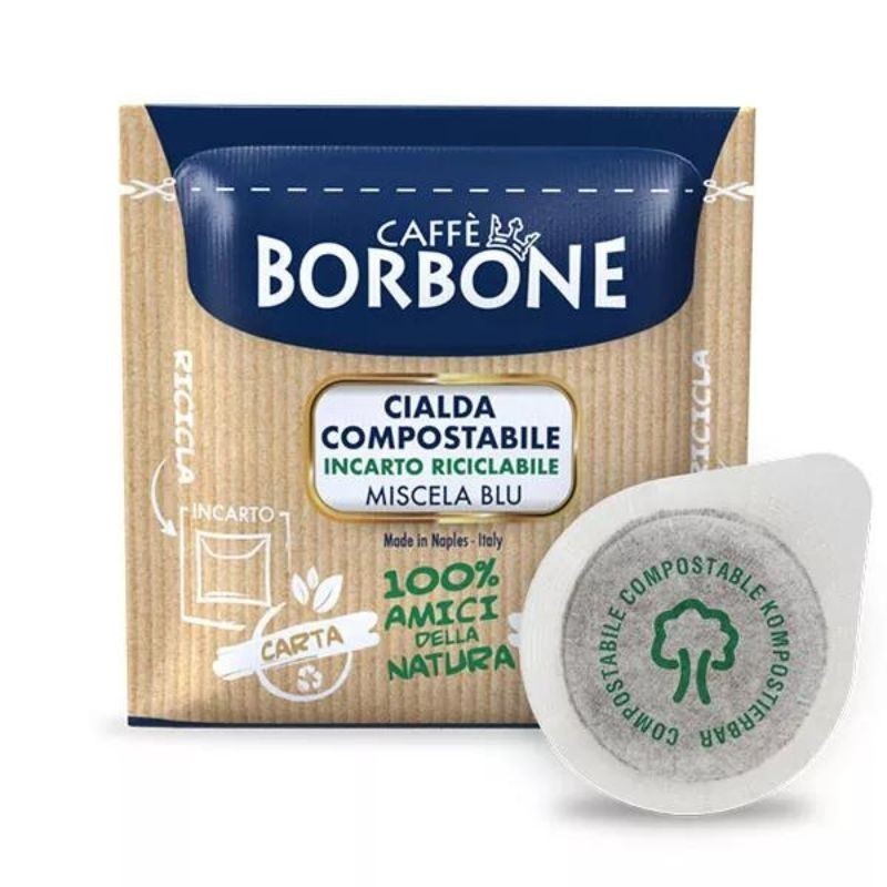 50 Cialde Miscela Blu Borbone Caffè ESE in carta 44mm