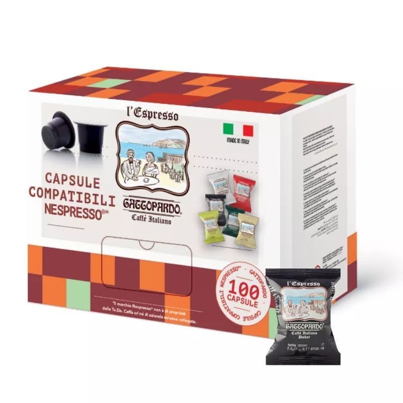 100 Capsule Dakar Caffè Toda Gattopardo compatibili Nespresso