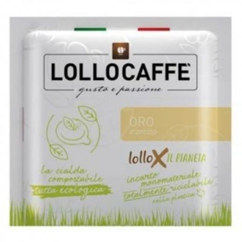 100 Cialde Miscela Oro Lollo Caffè ESE in carta 44mm