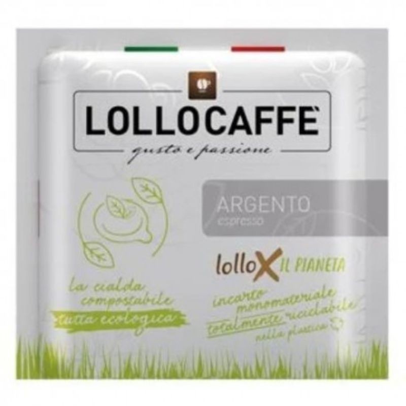 100 Cialde Miscela Argento Lollo Caffè ESE in carta 44mm