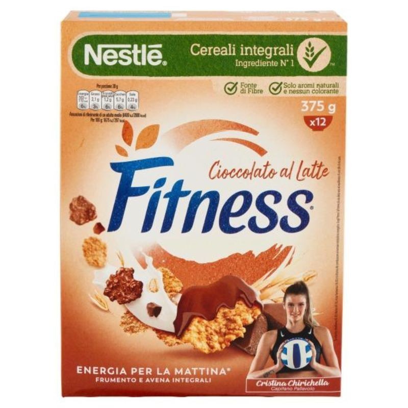 Fitness Cioccolato Al Latte Cereali Con Frumento E Avena Integrali E Fiocchi Al Cioccolato 375 G