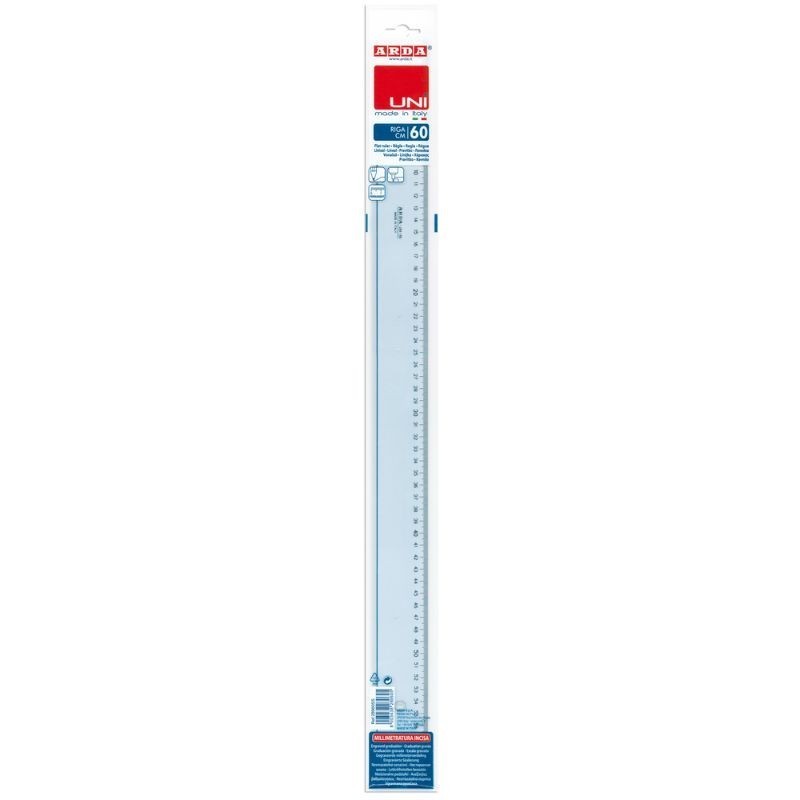 Righello 60 cm  trasparente in plastica termoresistente ARDA