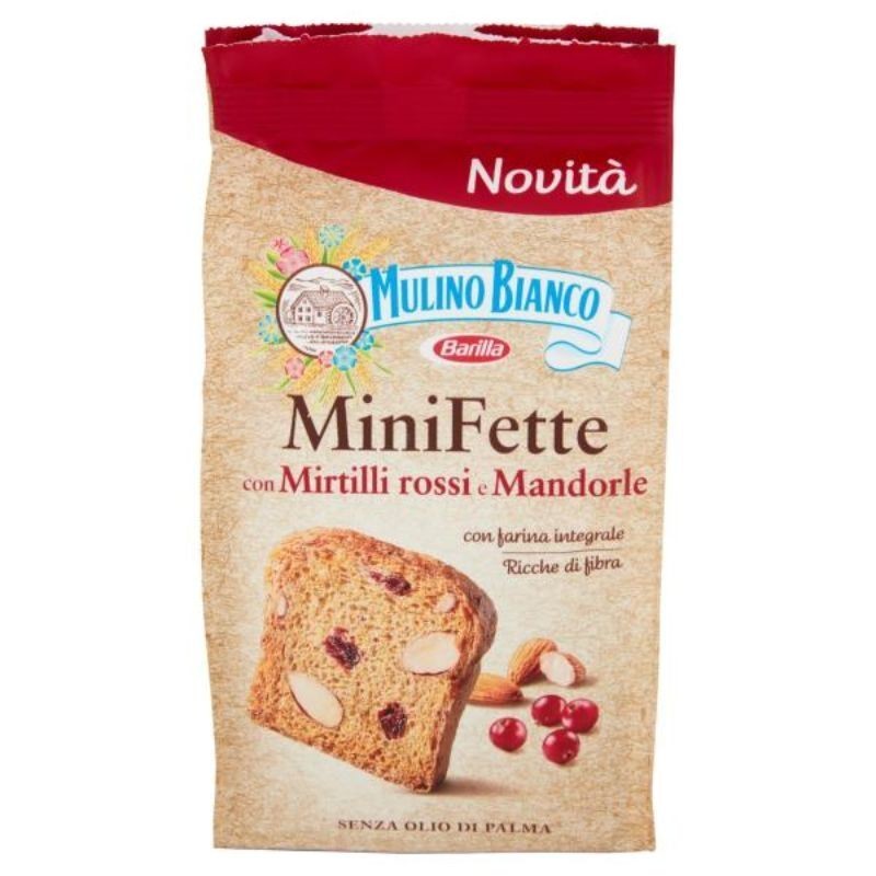 Mini fette biscottate con mirtilli rossi e mandorle Mulino Bianco 90g