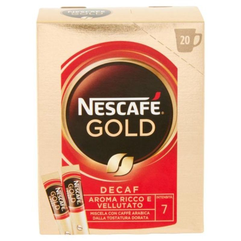 Nescafé Gold Caffè Solubile Decaffeinato - 20 Bustine da 1,7 g