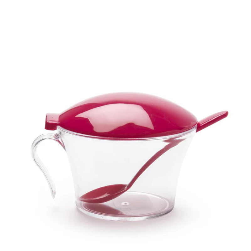 Formaggiera/Zuccheriera PlasticForte con cucchiaino in plastica Vari colori