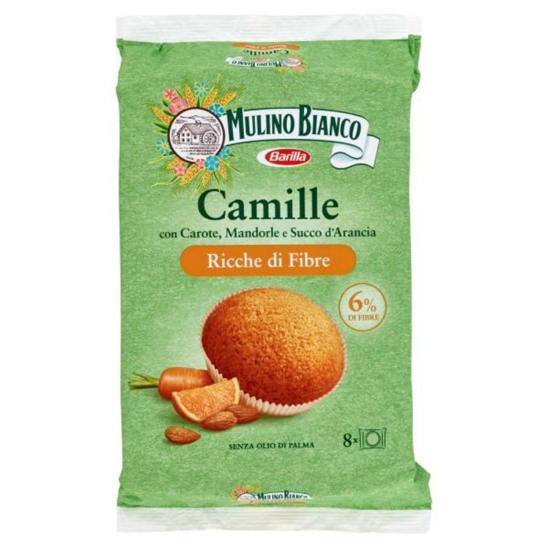 Mulino Bianco Camille Tortine con carote mandorle e succo d'arancia 304 gr