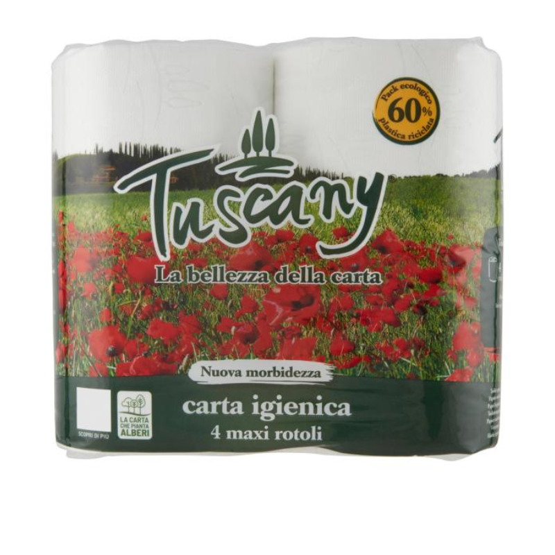Tuscany carta igienica maxi rotoli 4 pz
