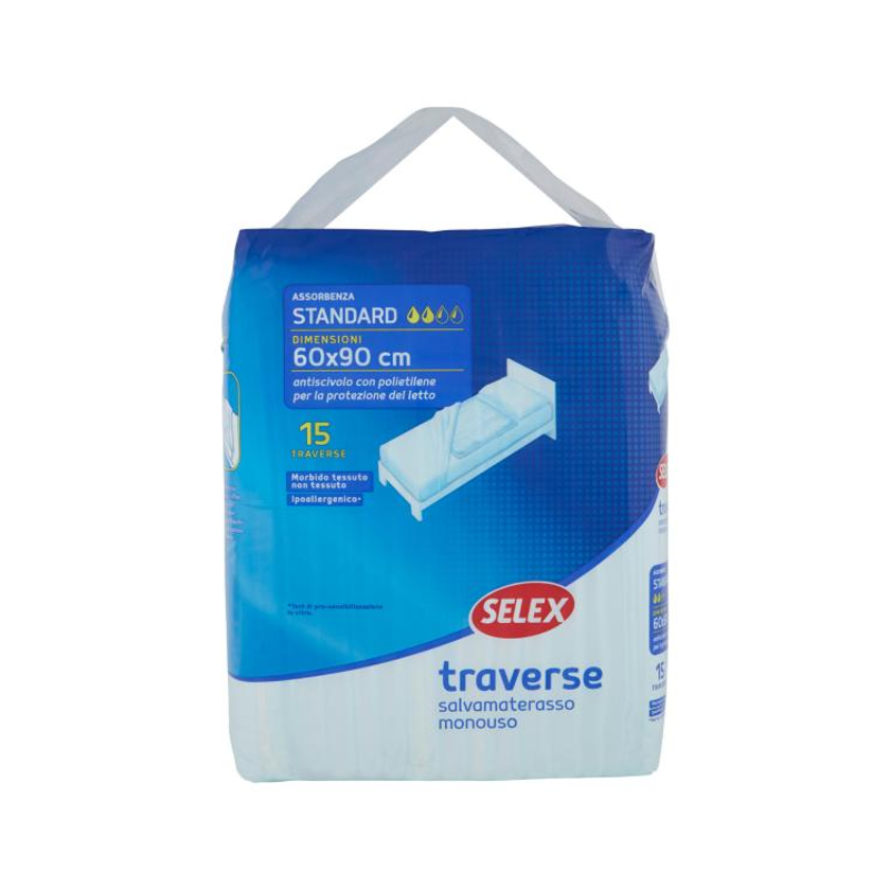 Selex Traverse Salvamaterasso Monouso 60x90 cm 15pz