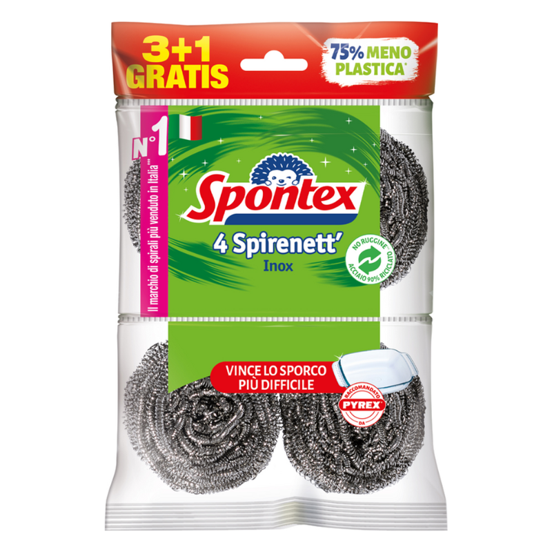 Spugna Acciaio Spirenett 2 pz Spontex