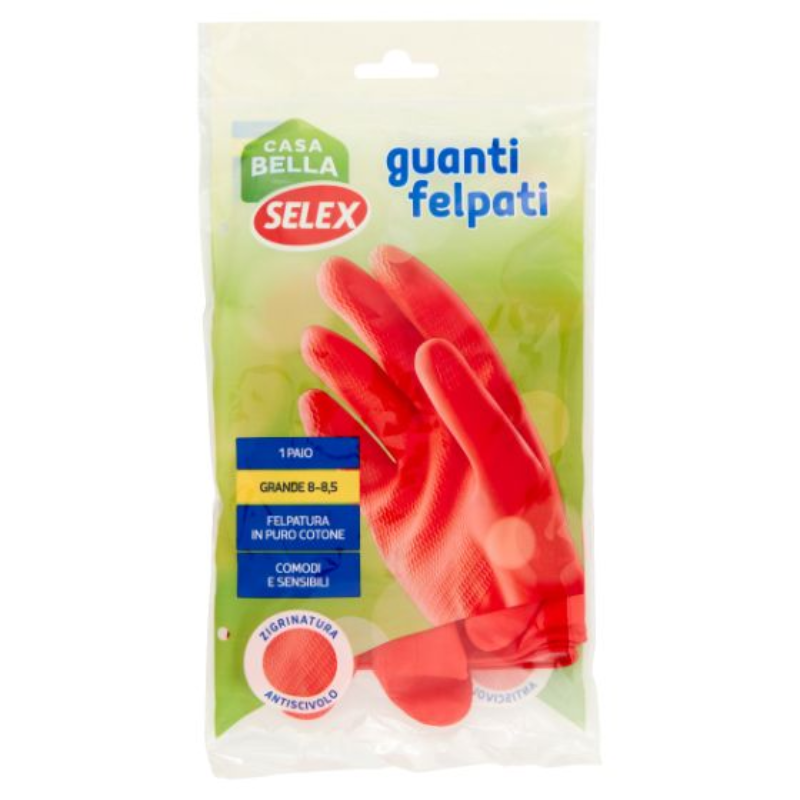 Selex Casa Bella Guanti Felpati Misura Grande (8-8,5)