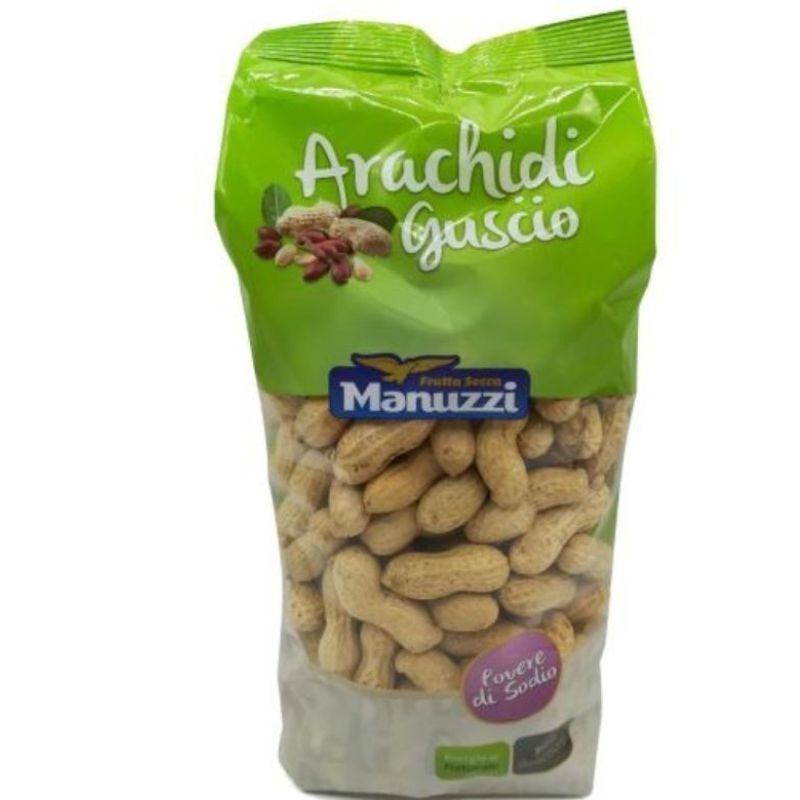 Manuzzi Arachidi in guscio busta 500 g