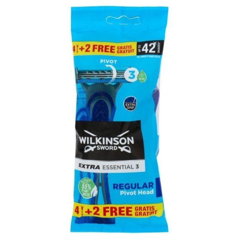 Rasoio Usa E Getta Extra Essential 3 Regular Wilkinson Sword 4 + 2 Rasoi