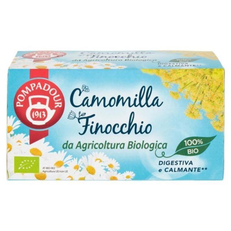 Pompadour  Camomilla Finocchio Da Agricoltura Biologica Bustine 18X2 gr