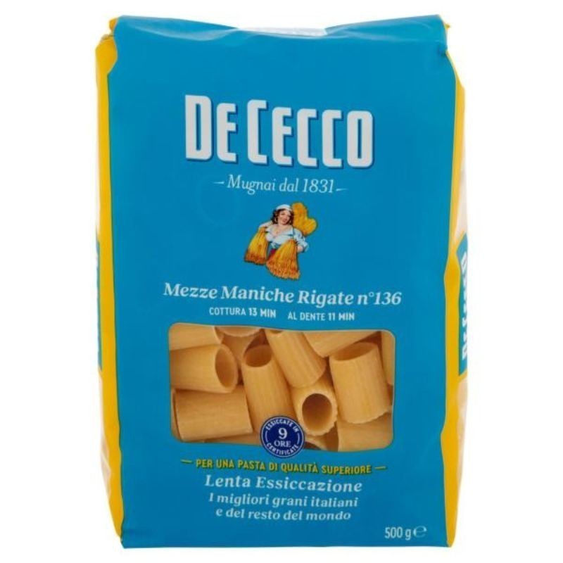 Pasta De Cecco Mezze Maniche Rigate n°136