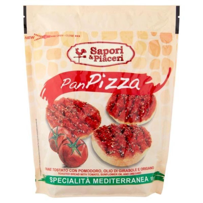 Sapori & piaceri Panpizza Pane Tostato con Pomodoro, Olio di girasole e Origano 150 g
