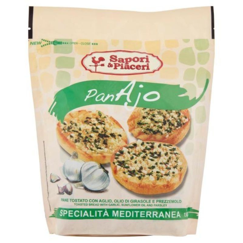 Sapori & Piaceri Panajo pane tostato con aglio, olio di girasole e prezzemolo 150 g